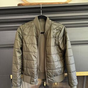 lululemon athletica Khaki Quilted Bomber Jacket